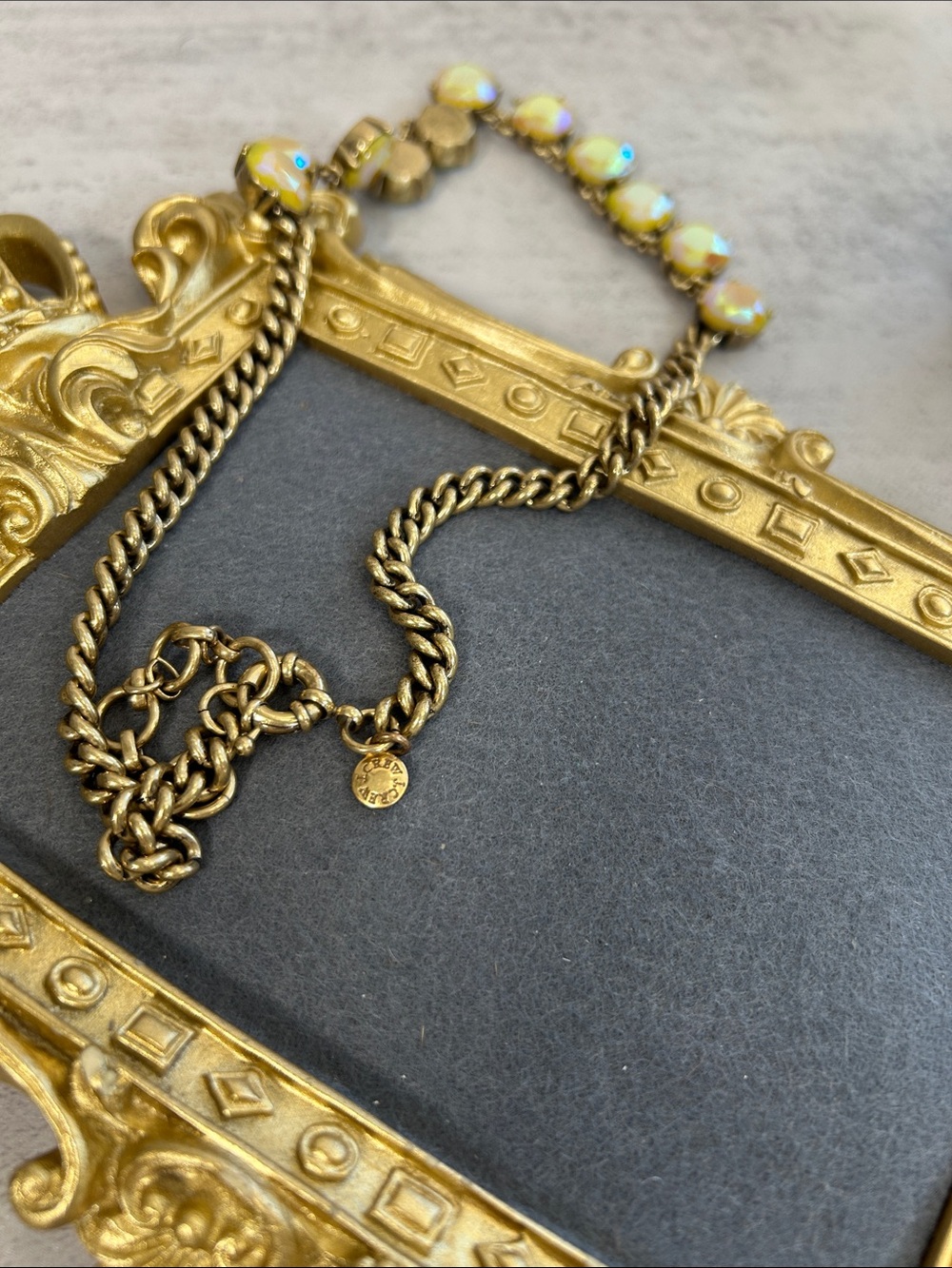 J. Crew Yellow Brûlée Faceted Crystal Necklace - Picture 7 of 7